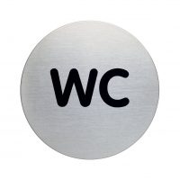 RVS Pictogram Ø 83mm WC