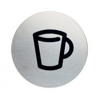 RVS Pictogram Ø 83mm café