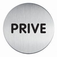 RVS Pictogram Ø 83mm privé