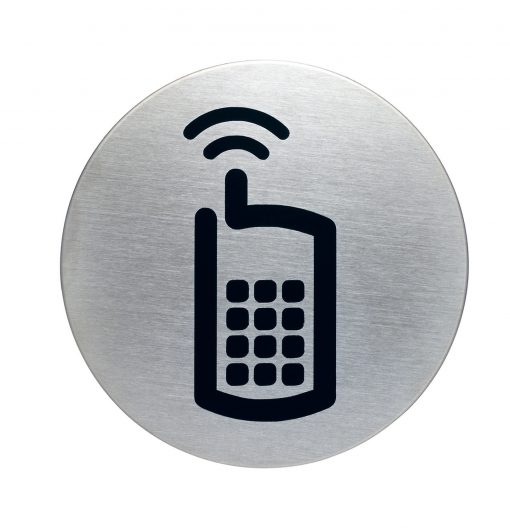 RVS Pictogram Ø 83mm gsm toegestaan