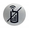 RVS Pictogram Ø 83mm gsm verboden