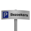 Gebogen parkeerbord Bezoekers