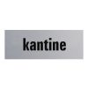 Aluminium deurbordje 130x50mm kantine