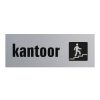 Aluminium deurbordje 130x50mm kantoor met logo