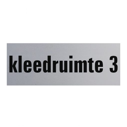 Aluminium deurbordje 130x50mm kleedruimte 3