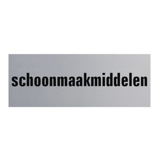 Aluminium deurbordje 130x50mm schoonmaakmiddelen