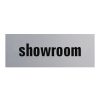 Aluminium deurbordje 130x50mm showroom