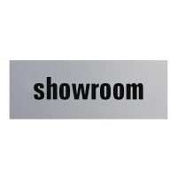 Aluminium deurbordje 130x50mm showroom