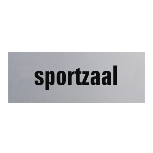 Aluminium deurbordje 130x50mm sportzaal