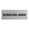 Aluminium deurbordje 130x50mm technische ruimte