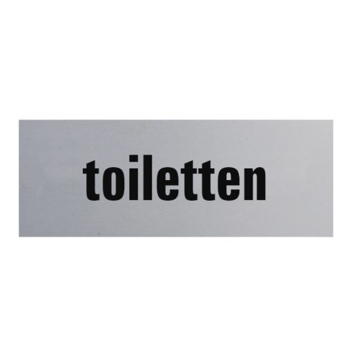 Aluminium deurbordje 130x50mm toiletten