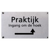 RVS naambord Praktijk