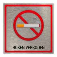 Pictogram eigen ontwerp Roken verboden 100x100mm