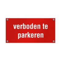 Kunststof naambord verboden te parkeren