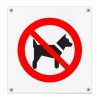 Kunststof pictogrambord honden verboden