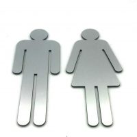 Pictogram Toilet dames en heren rvs look