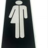 Deurbordje Toilet gender neutraal zwart